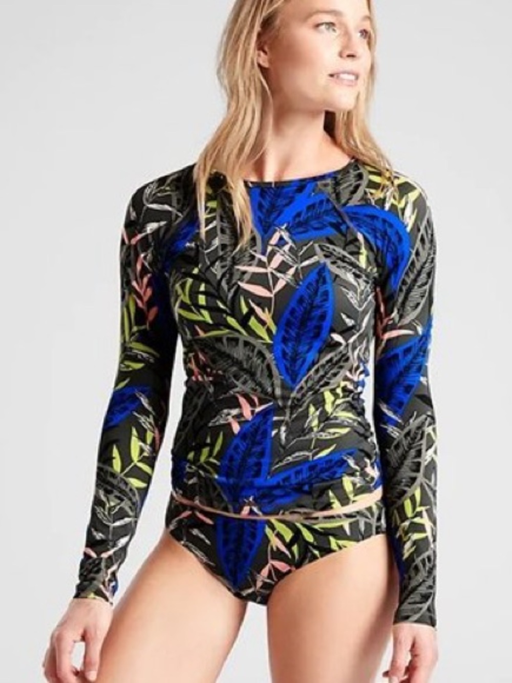 Athleta Swim Rash Guard Surf Top